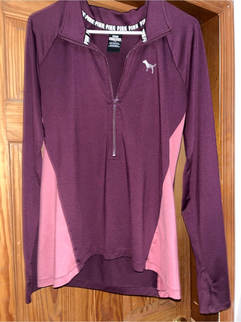 PINK Victoria's Secret Plum Quarter-Zip Pullover